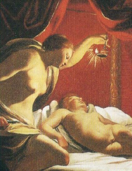 Simon Vouet Psyche betrachtet den schlafenden Amor china oil painting image